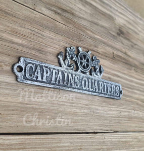Captains Quarters Cast Iron Door Wall Decor Sign