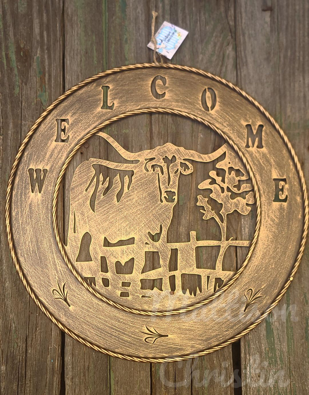 Cow Welcome Metal Ring