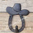 Cowboy Hat Horseshoe Cast Iron Hook