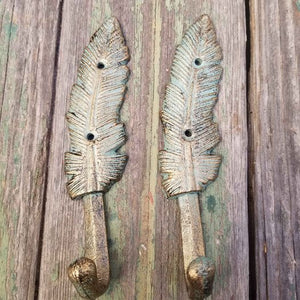 2 Feather Cast Iron Hook
