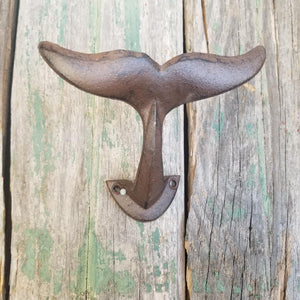 Whale Tail Nautical Themed Coat Towel Hat Key Hook