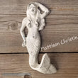 Distressed White Cast Iron Mermaid Hook