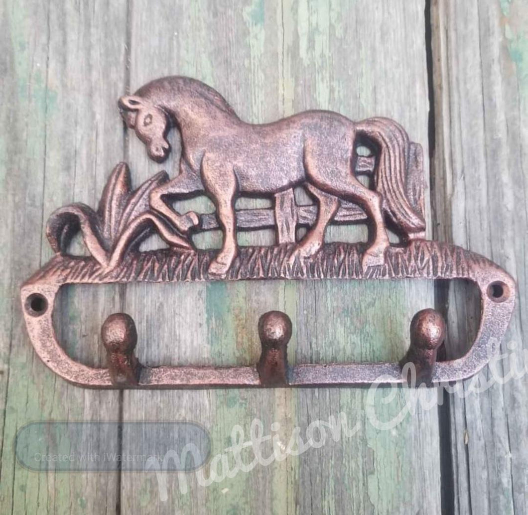 Horse Cast Iron Key Rack