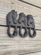 Three Horse Hook Key Rack Towel Coat Hook