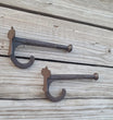 2 Cast Iron Extra Large Industrial Horse Harness Hooks