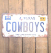 Cowboy Football Replicated License Plate Tin Sign