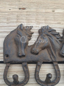 Three Horse Hook Key Rack Towel Coat Hook