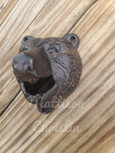 Bear Head Cast Iron Bottle Opener