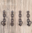 Chain Hook Cast Iron Towel Key Hat Coat Rack Set of 4