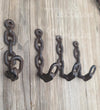 Chain Hook Cast Iron Towel Key Hat Coat Rack Set of 4