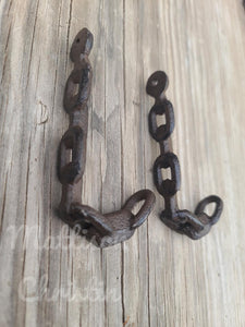 Chain Hook Cast Iron Towel Key Hat Coat Rack Set of 4