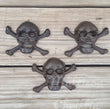 3 Pirate Skull Cross Bones Bottle Openers