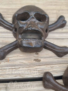 3 Pirate Skull Cross Bones Bottle Openers