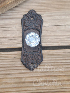 Glass Knob Door Cast Iron Hook Drawer Pull