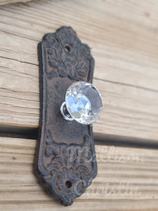 Glass Knob Door Cast Iron Hook Drawer Pull