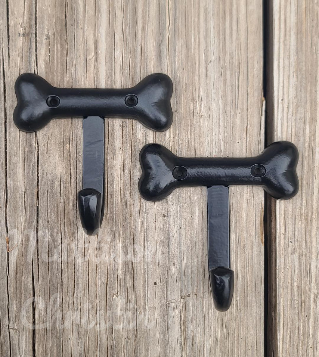 2 Dog Bone Leash Towel Hat Coat Key Hook Rack