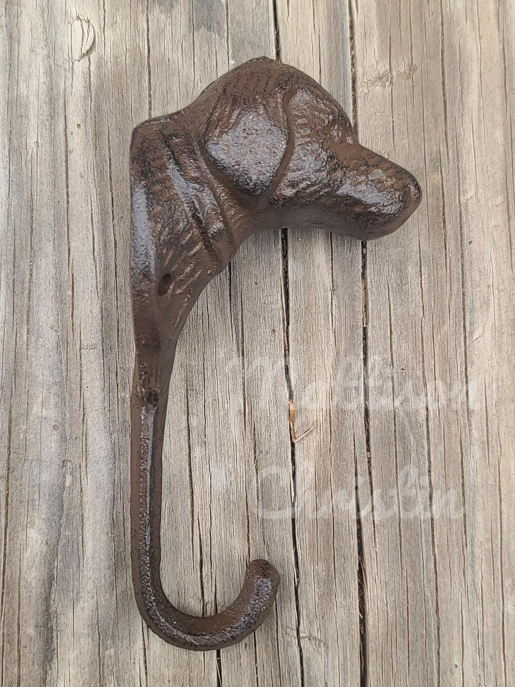 Dog Cast Iron Leash Hook Key Towel Coat Hat Rack Set of 2