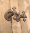 2 Cast Iron Faucet Knob Hooks