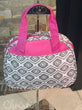 Pink Gray White Aztec Geometric Twist Lunch Bag