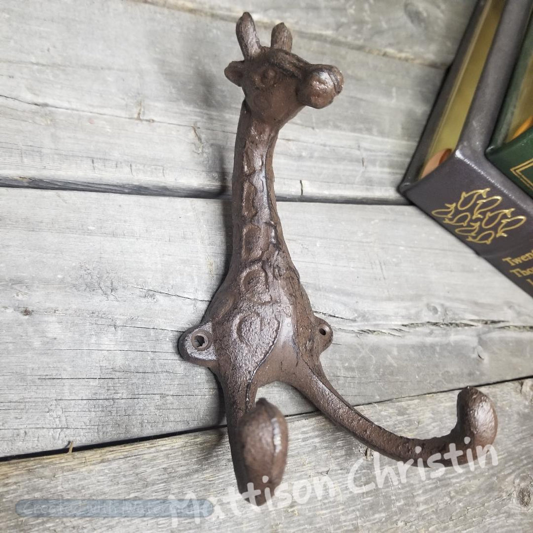 Giraffe Cast Iron Hook