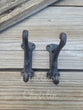 2 Cast Iron Schoolhouse Coat Hat Towel Key Hook