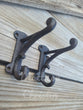 2 Cast Iron Schoolhouse Coat Hat Towel Key Hook