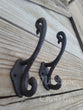 2 Cast Iron Hat Coat Towel Key Hook