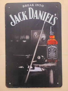 Jack Daniel's Tennessee Whiskey Tin Sign Man Cave Garage Bar Decor