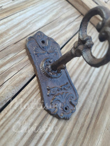 Key in Lock Cast Iron Hook