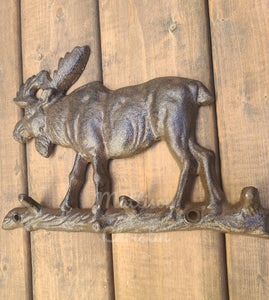 Moose Cast Iron Key Rack