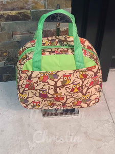 Owl Green Trim Lunch Bag