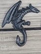 Black Dragon Gothic Key Hook Towel Hat Coat Rack Set of 2