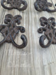 Set 4 Floral Scroll Hat Coat Towel Key Double Hook