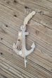 Wooden Whitewashed Decorative Anchor with Hook