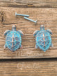 Sea Turtle Drawer Turquoise Blue Patina Pull Cabinet Knob