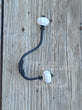 Porcelain Knob Hook Towel Hat Coat Key Rack