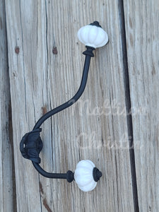 Porcelain Knob Hook Towel Hat Coat Key Rack