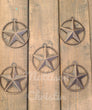 Set 5 Western Star Rings Wall Decor Ornaments 3"