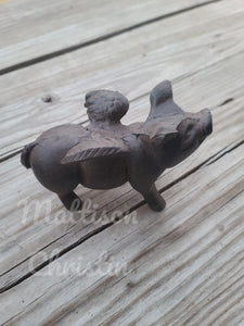 Flying Pig with Wings Cast Iron