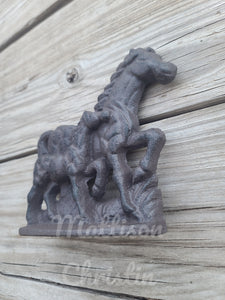 Cast Iron Western Themed Horse Doorstop