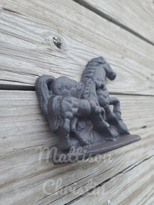 Cast Iron Western Themed Horse Doorstop