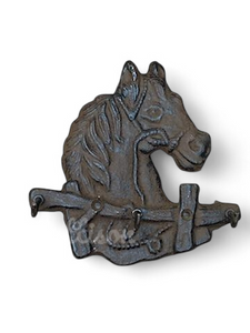 Western Themed Cowboy Horse Triple Hook