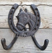 Horseshoe Horse Double Hook Coat Key Towel Hook