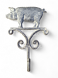 Rustic Farmhouse Pig Coat Towel Hat Key Hook Rack