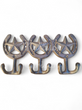 Triple Star Horseshoe Cast Iron Hook Key Rack
