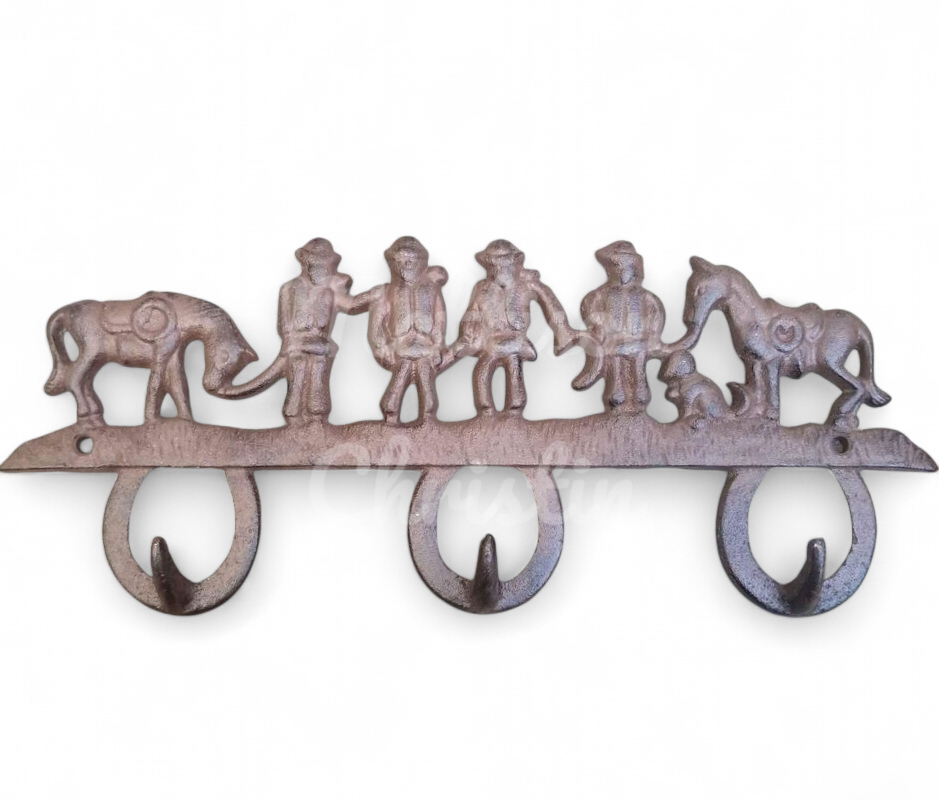 Cowboy Horse Cast Iron Key Rack Hook