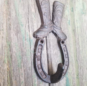 Cowboy Boots Cast Iron Hook