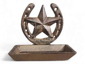 Cast Iron Texas Star Horseshoe Soap Dish