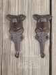 2 Cast Iron Farmhouse Pig Hooks