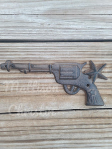 Pistol Gun Western Themed Key Towel Hat Rack Hooks